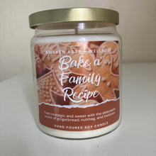 Load image into Gallery viewer, &quot;Bake a family recipe&quot; 🌰 Gingerbread + nutmeg, molasses 🧣 Soy wax candle
